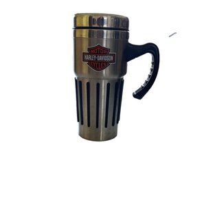 Harley-Davidson 14oz. Stainless Steel Travel Mug with Black Grip